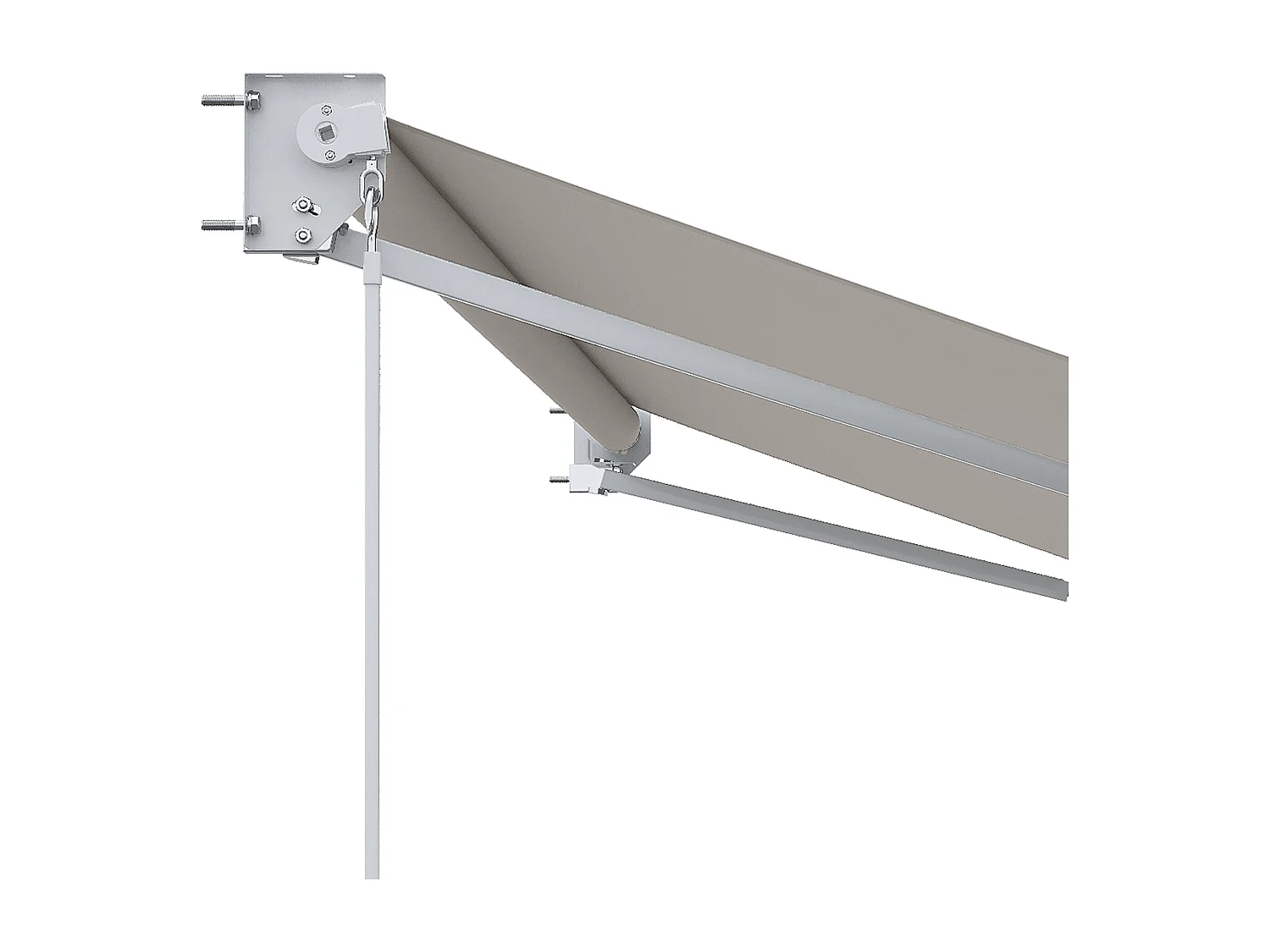 Tenda da sole 3x2 m regolabile in alluminio e poliestere