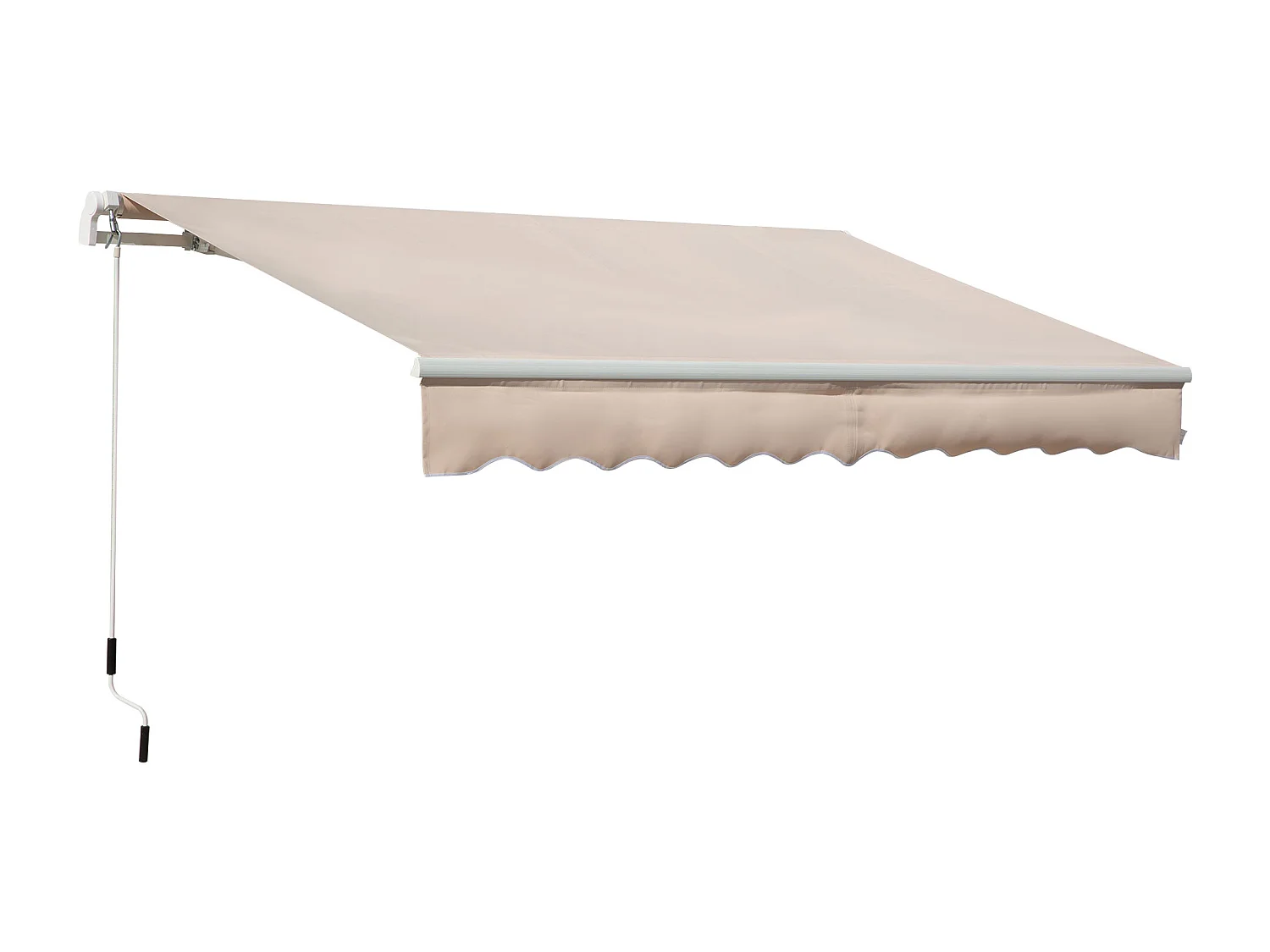 Tenda da sole avvolgibile con manovella 295x200cm beige