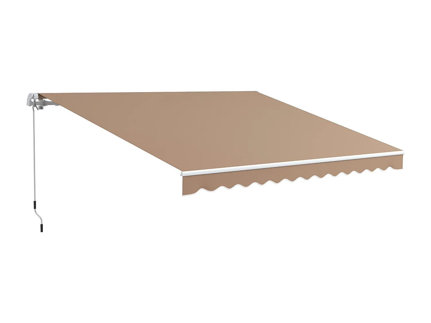 Tenda da sole avvolgibile con manovella 350x250 cm marrone