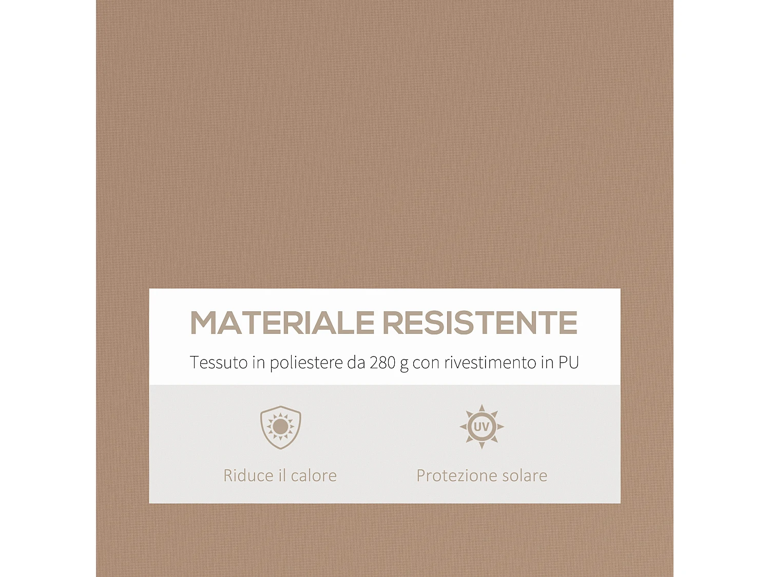 Tenda da sole avvolgibile con manovella 350x250 cm marrone