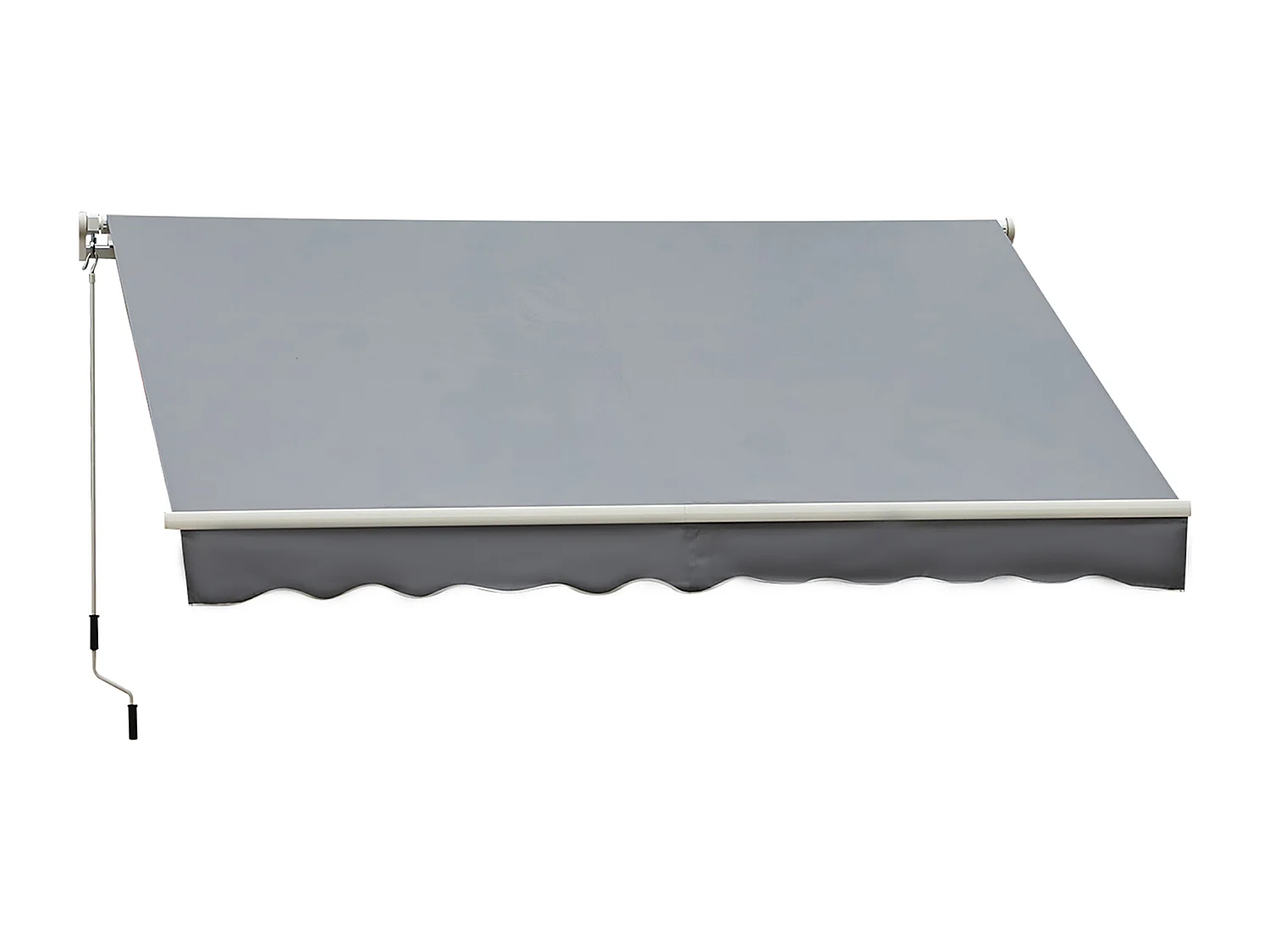 Tenda da sole avvolgibile 3x2.5  m a caduta con manovella grigio