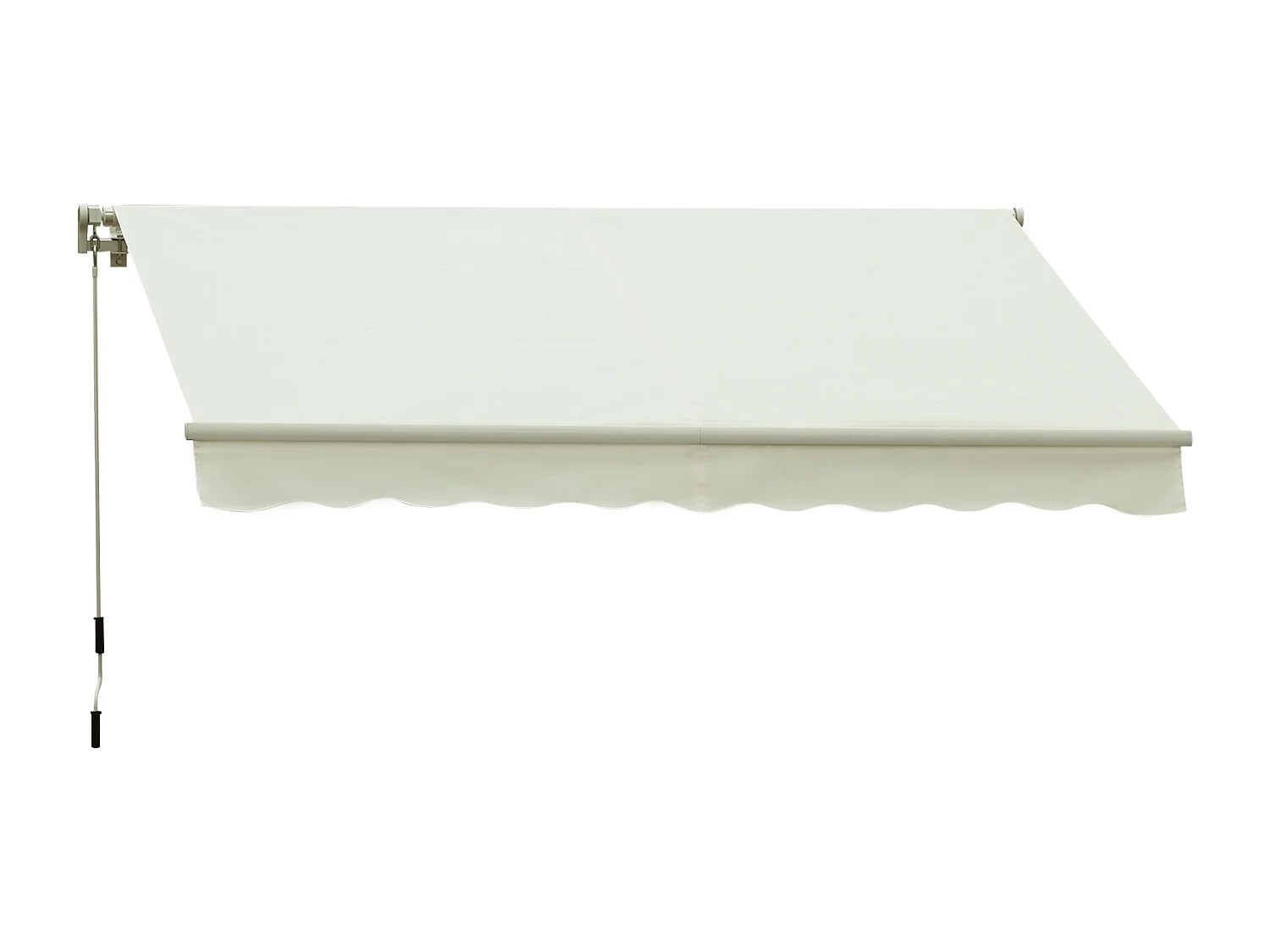 Tenda da sole avvolgibile a caduta manuale 3x2.5m bianco