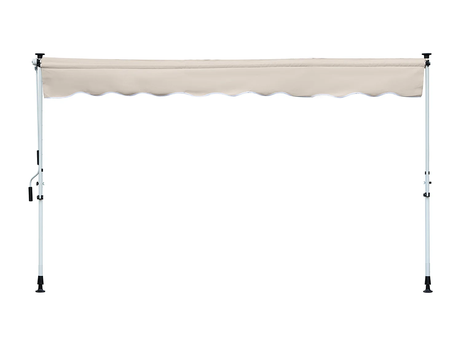 Tenda da sole 4x1.2m telescopica a parete avvolgibile cachi