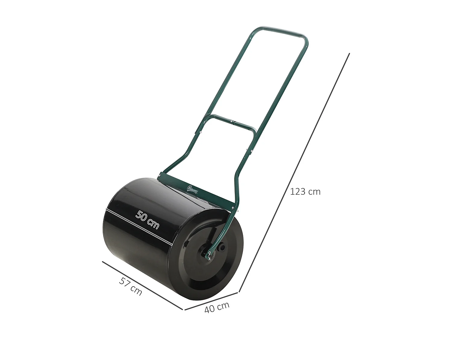 Rullo da giardino in metallo impermeabile serbatoio 60 litri