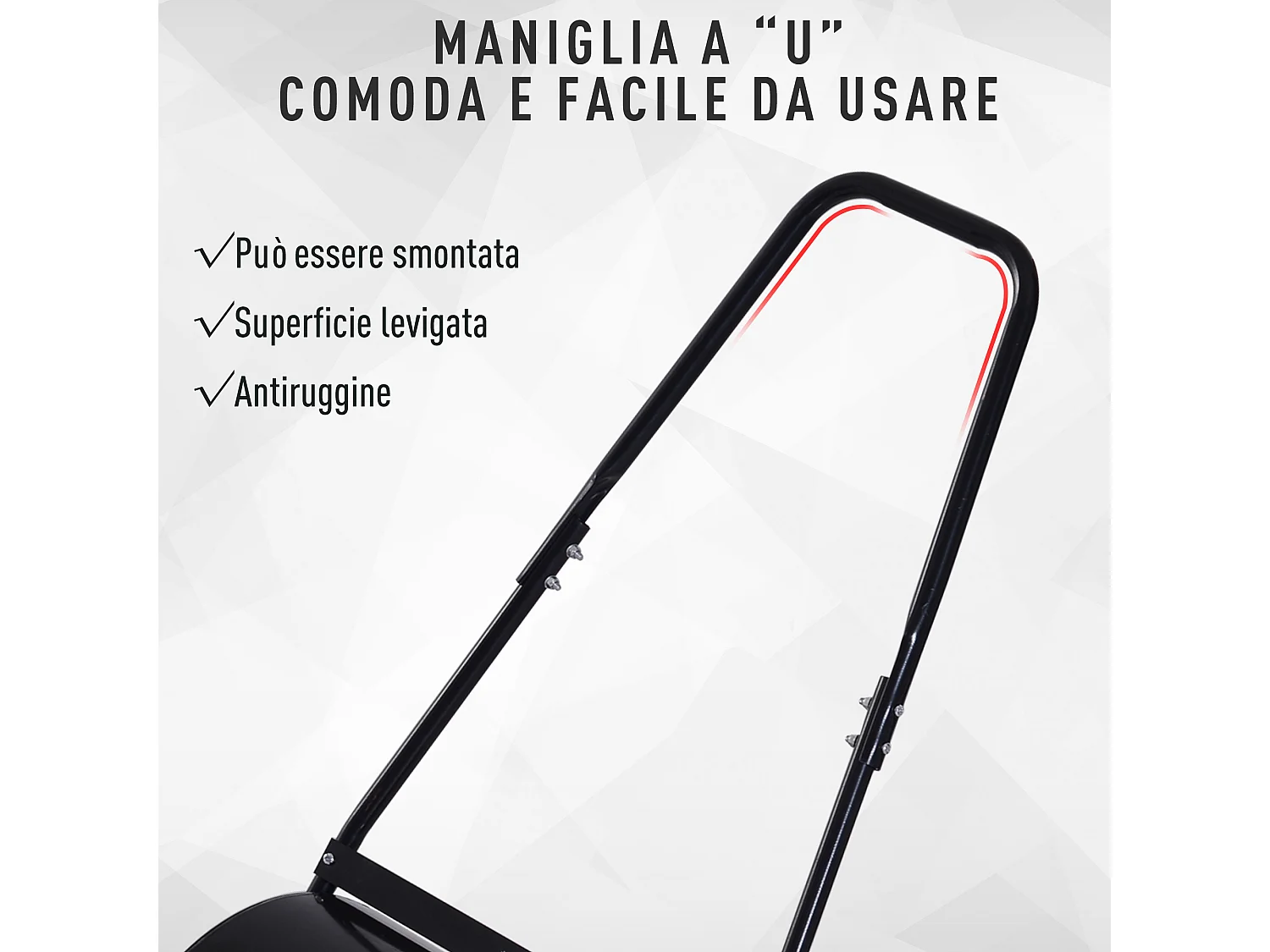 Rullo da giardino in metallo impermeabile serbatoio 60 litri