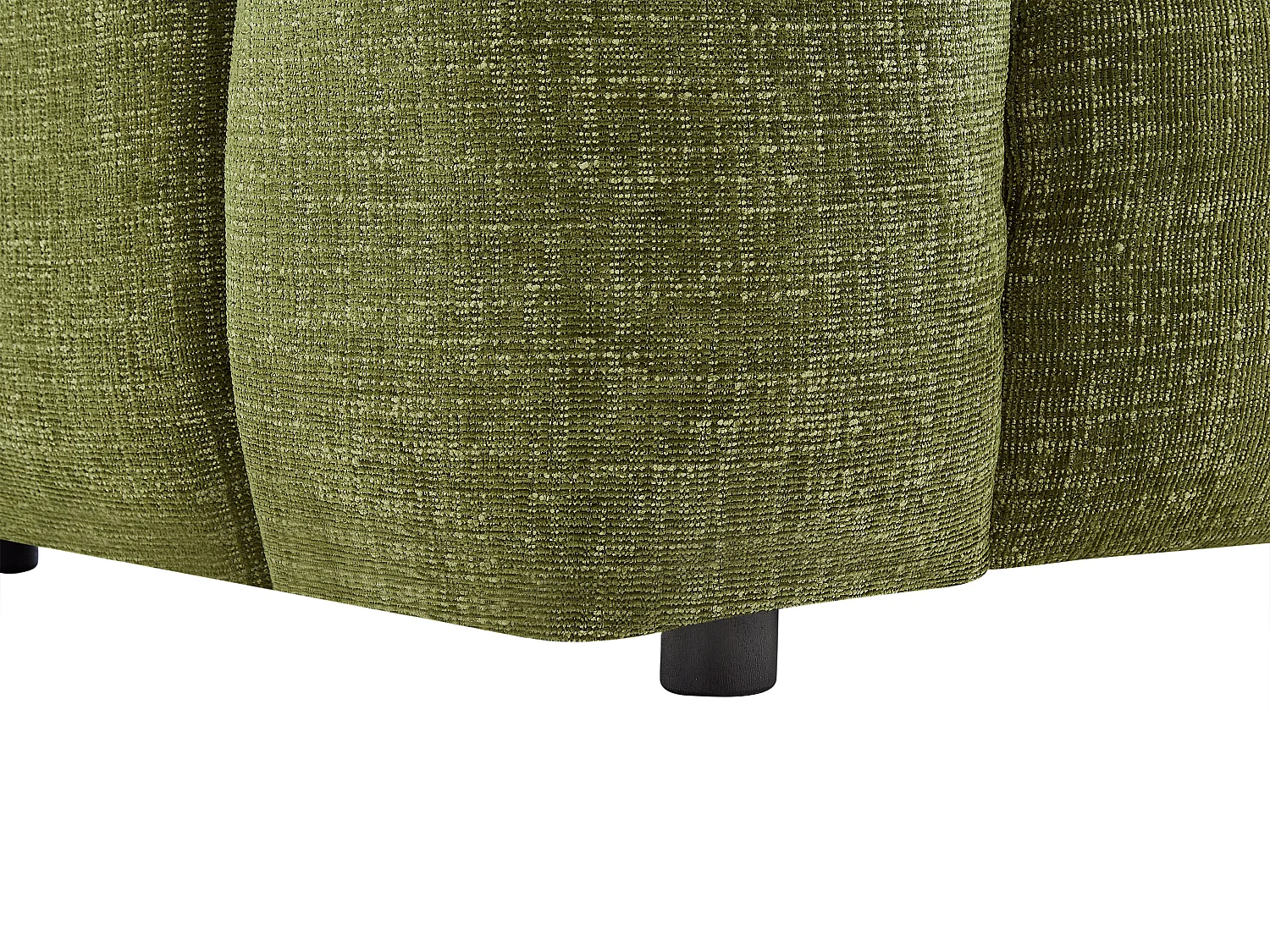 Canapé 2 places en tissu chenille vert NELIMAR