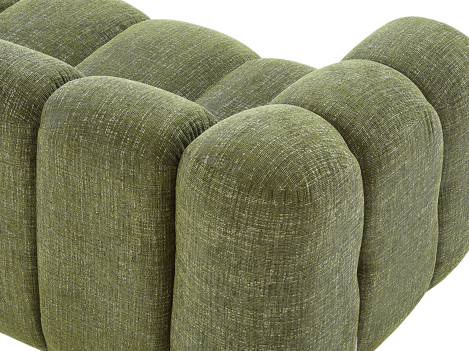 Canapé 3 places en tissu chenille vert NELIMAR