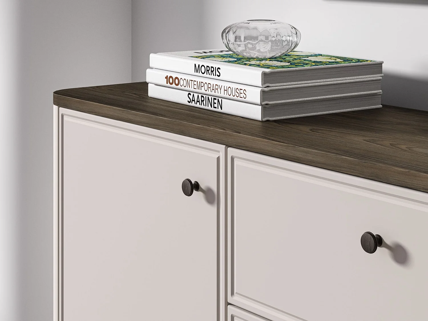 Dressoir 2-deurs – 3 laden – Kasjmier/eikenlook donker – 180 cm – VILAVIO