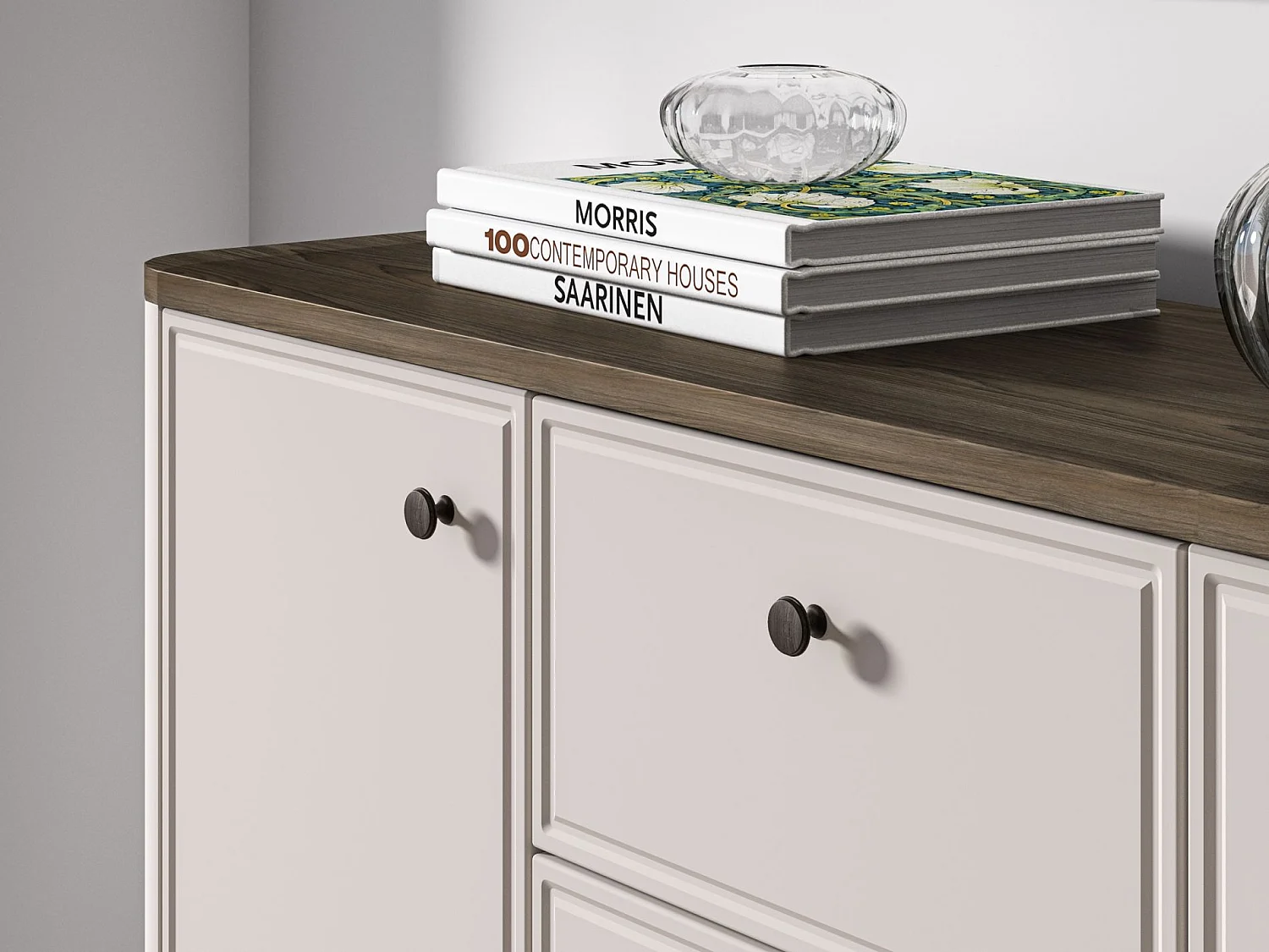 Dressoir 2-deurs – 3 laden – Kasjmier/eikenlook donker – 138 cm – VILAVIO