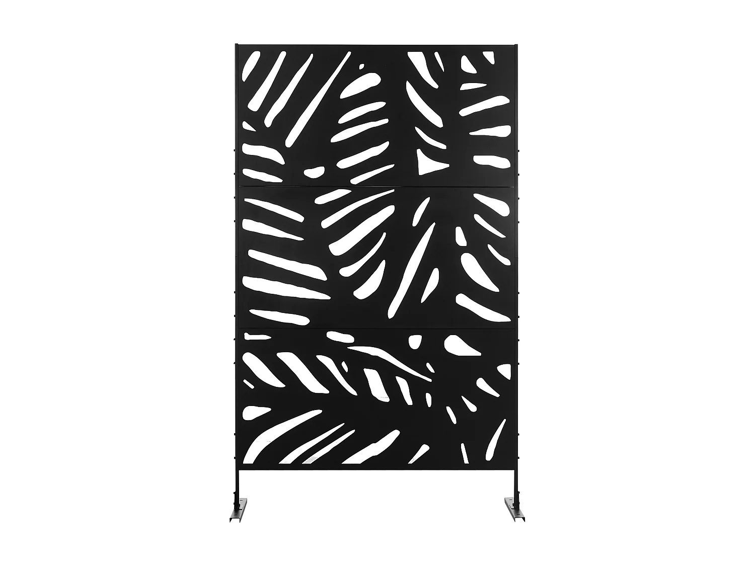 Separé a 3 ante verticali per esterno 122x45x198 cm nero