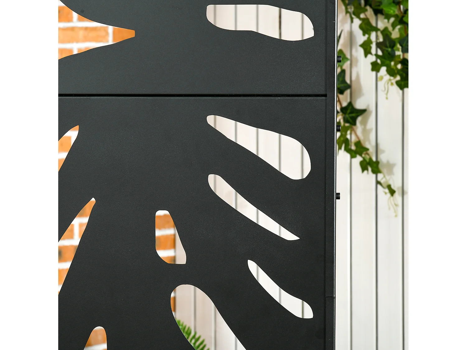 Separé a 3 ante verticali per esterno 122x45x198 cm nero