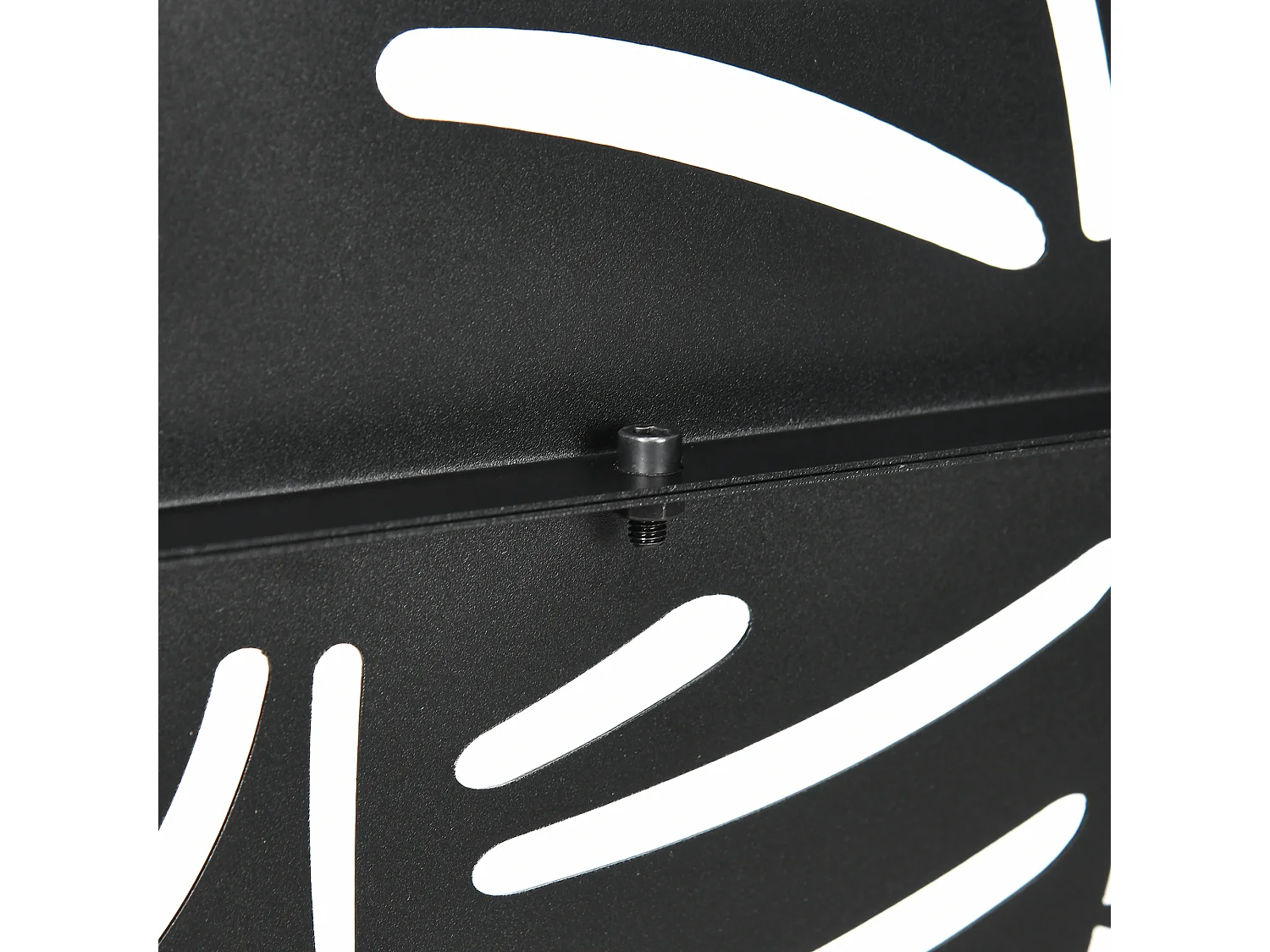 Paravento da esterno con motivi a salice e 2 piedini in acciaio nero