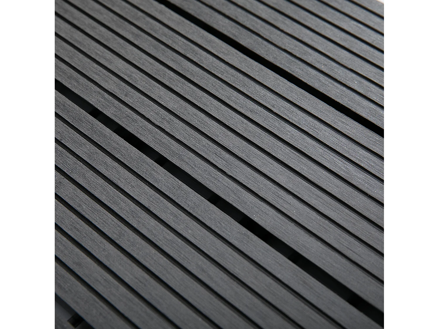 Set 11 piastrelle per esterni ad incastro antiscivolo in hdpe grigio