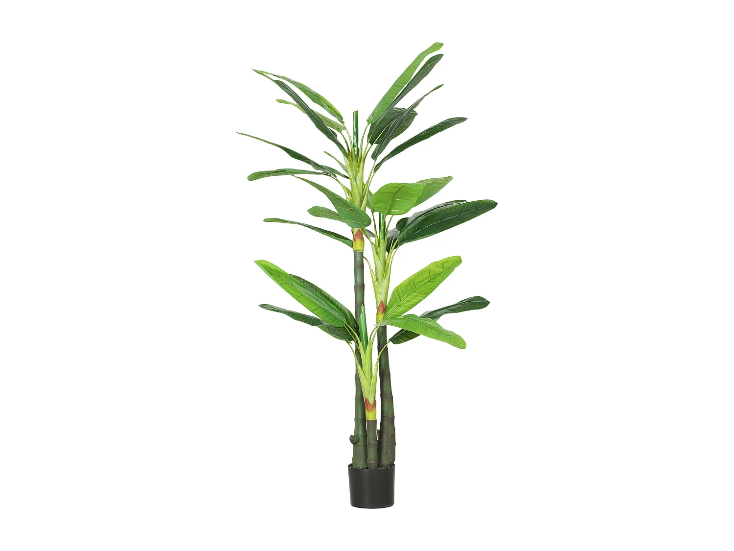 Albero di banano artificiale con 18 foglie in plastica verde