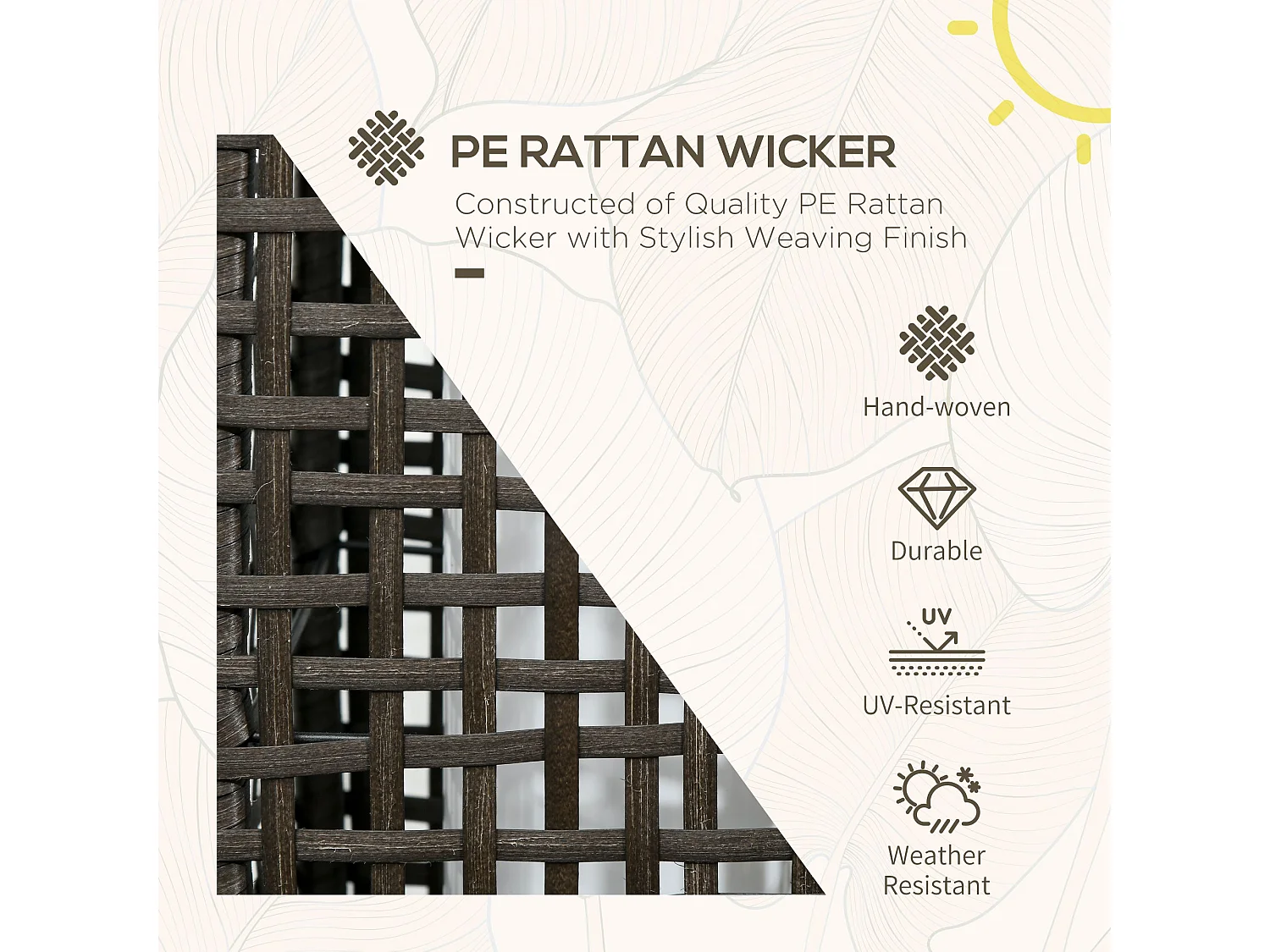 Lampada solare da giardino in acciaio e rattan nero e grigio