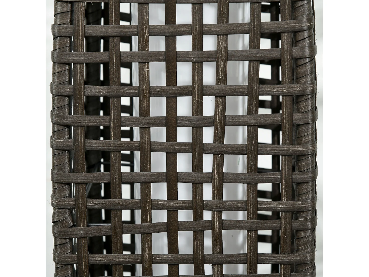 Lampada solare da giardino in acciaio e rattan nero e grigio