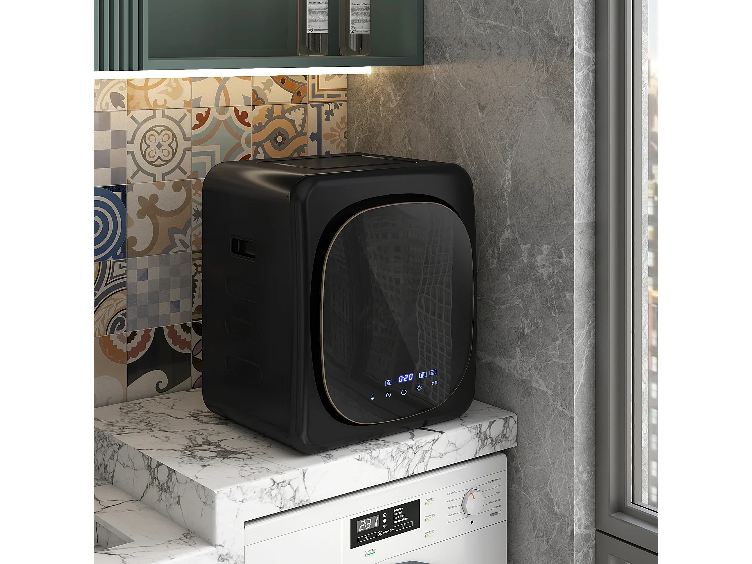 Asciugatrice carico 4 kg con timer e programma smart nero