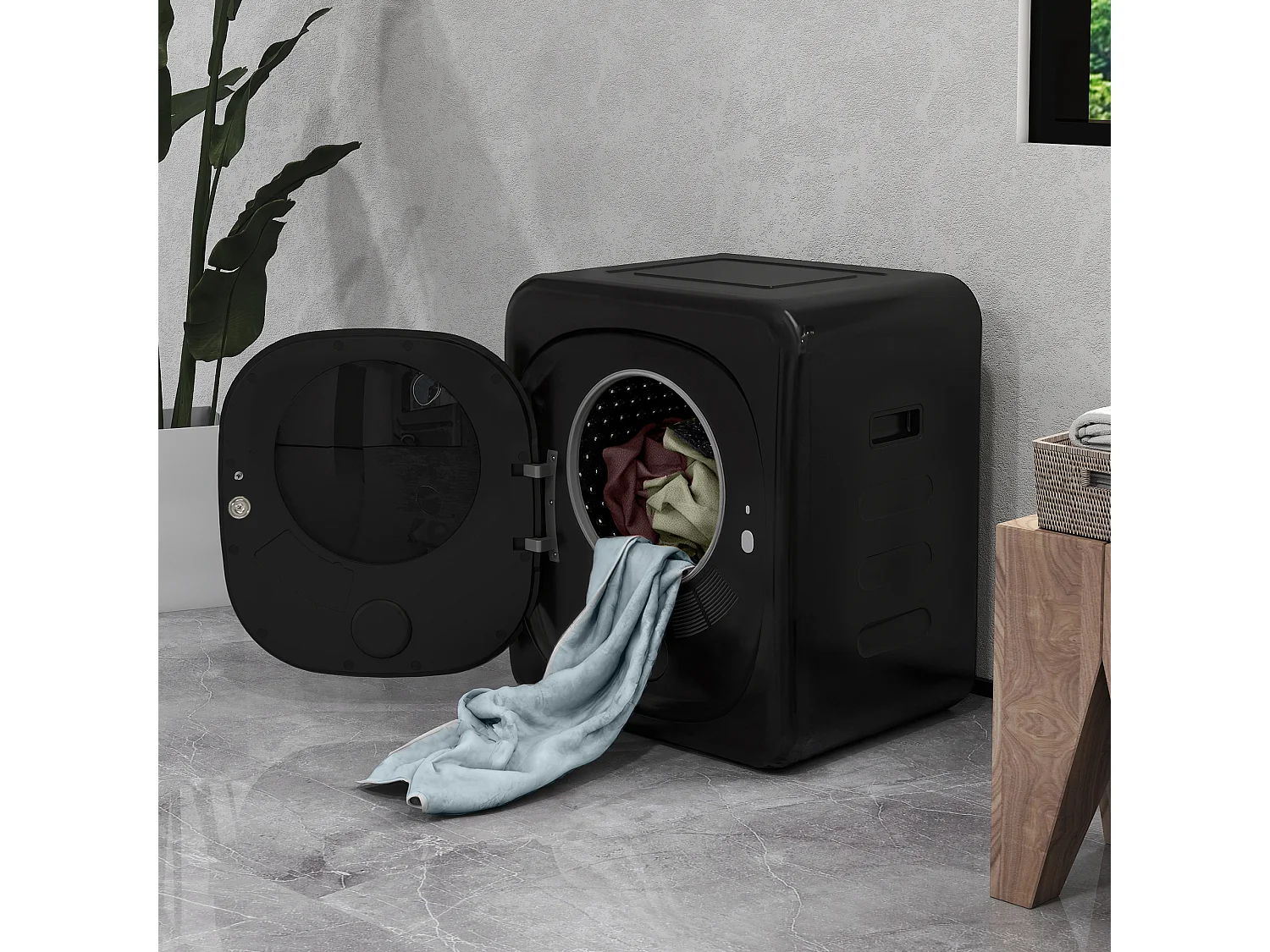 Asciugatrice carico 4 kg con timer e programma smart nero