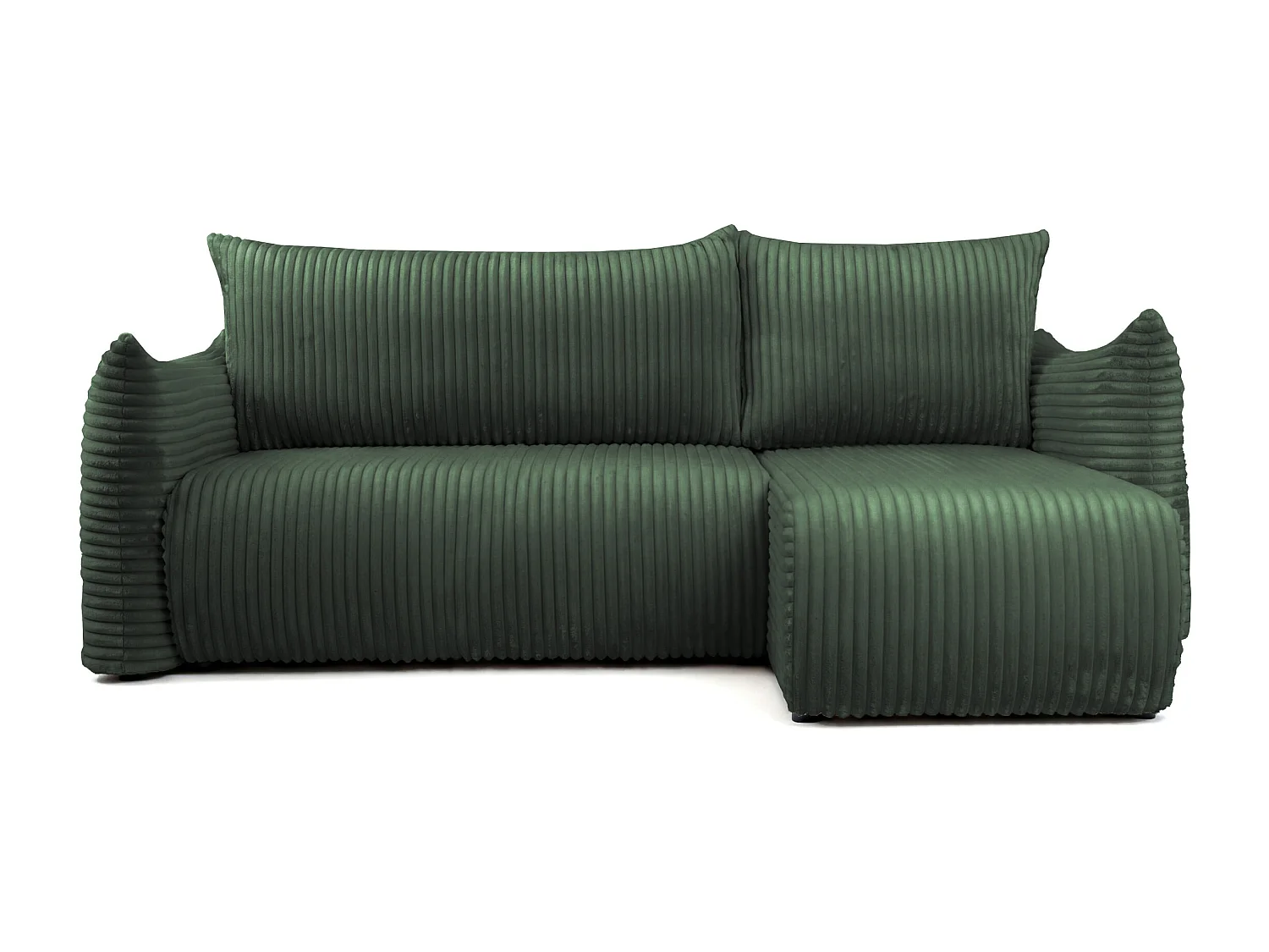 Canapé d'angle Floti mini, pour salon, avec fonction couchage, tissu Tilia, vert (39)