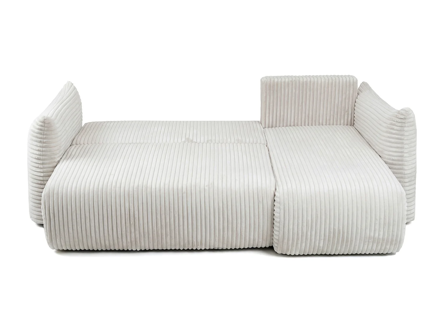 Canapé d'angle Floti mini, pour salon, avec fonction couchage, tissu Tilia, beige (03)