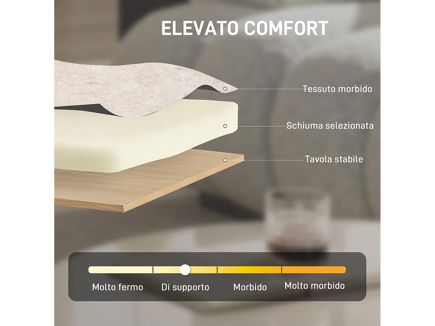 Poltrona elegante in tessuto ciniglia con gambe legno beige
