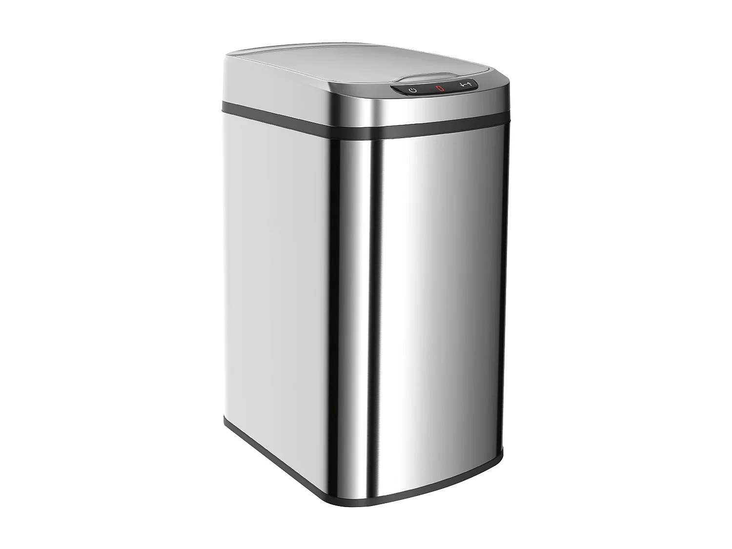 Cestino rifiuti da 12l a infrarossi in acciaio inox 28x22x41cm argento