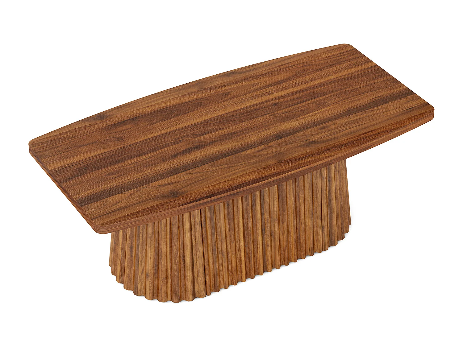 Table basse rectangulaire, table d'appoint de style campagnard de 120 cm avec piètement plissé