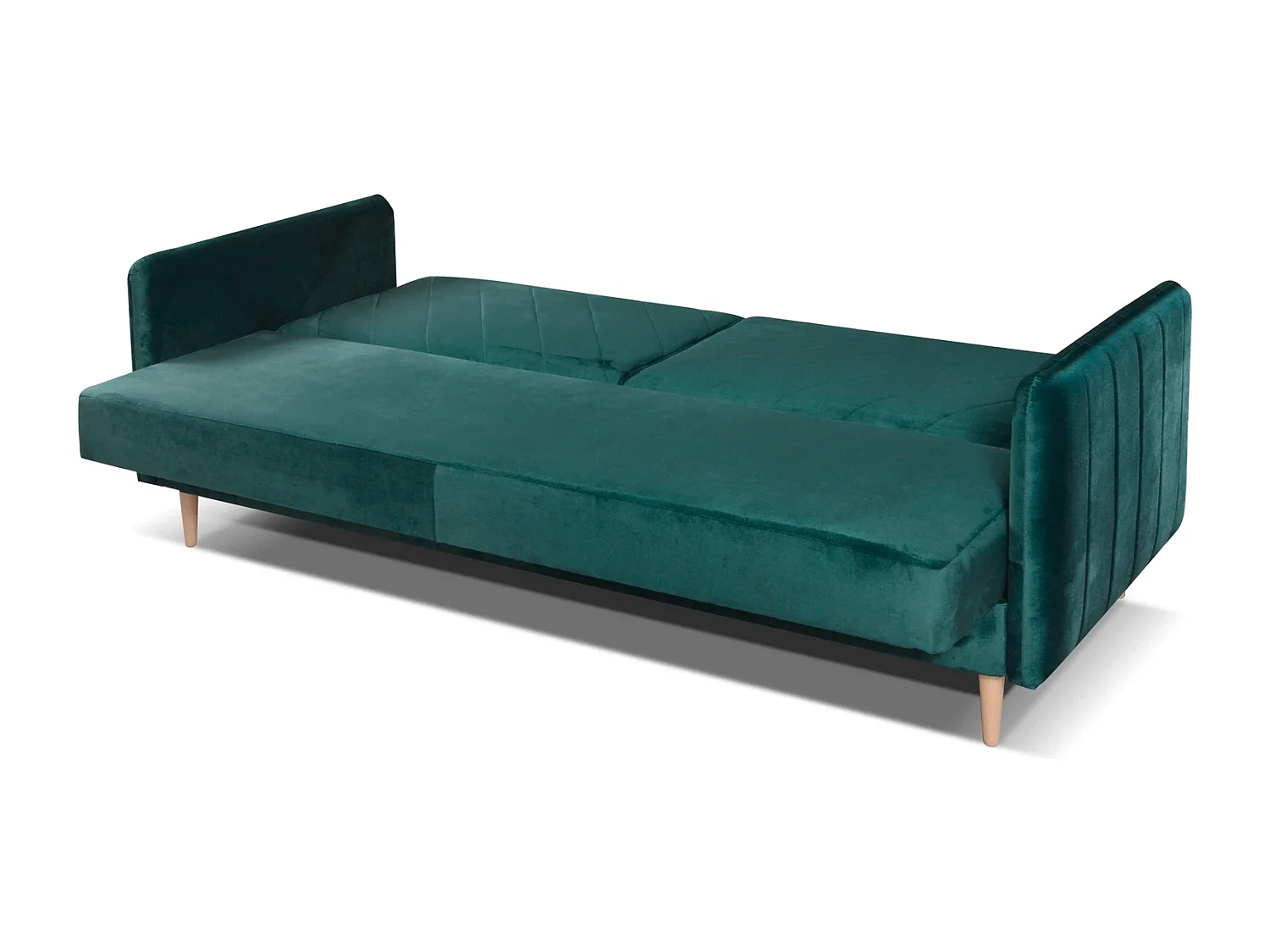 Canapé Clic-Clac Vesto - Velours Vert Bouteille Monolith 37 - Coffre