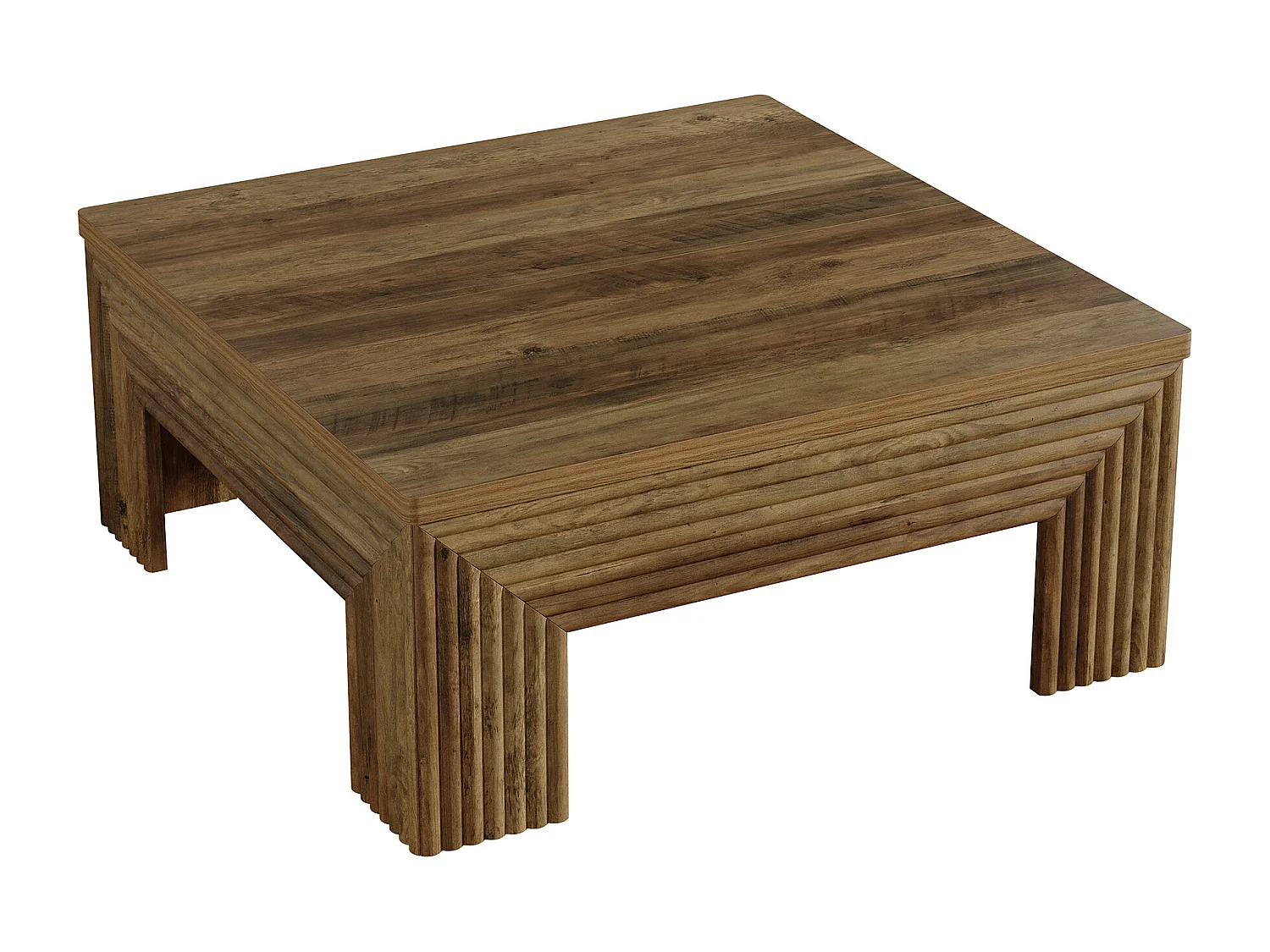 Table basse carrée pour salon, grande table centrale de 100 cm