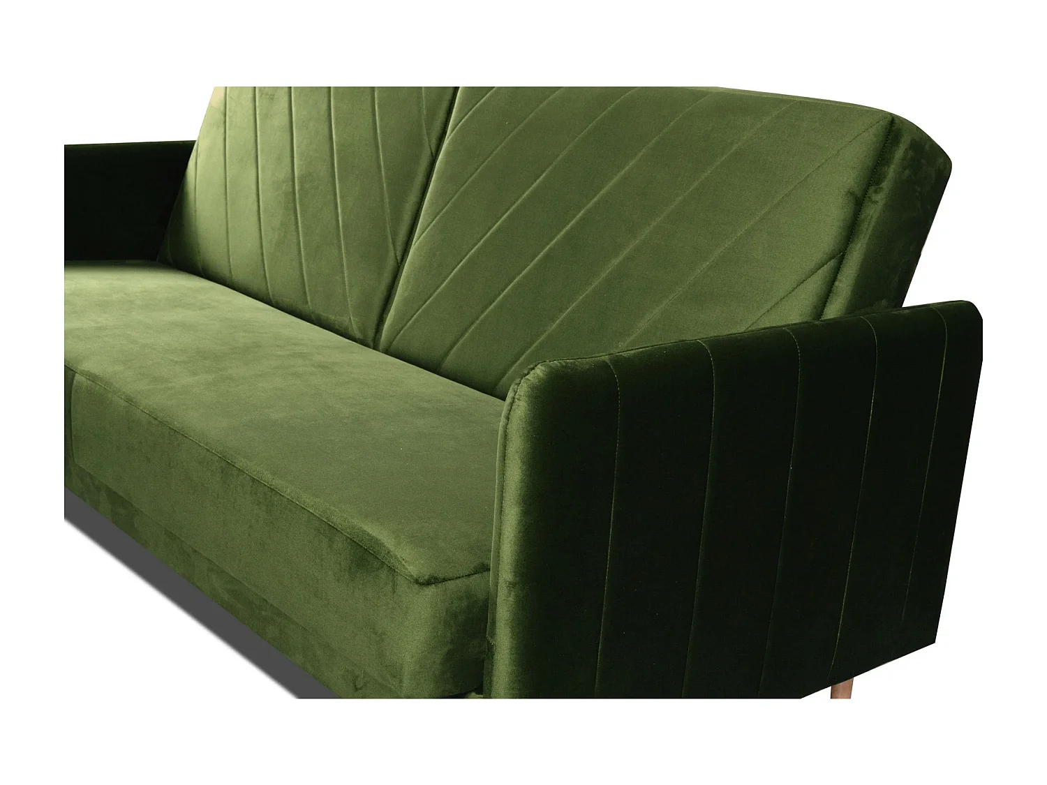 Canapé Clic-Clac Vesto - Velours Olive Monolith 38 - Coffre de Rangement