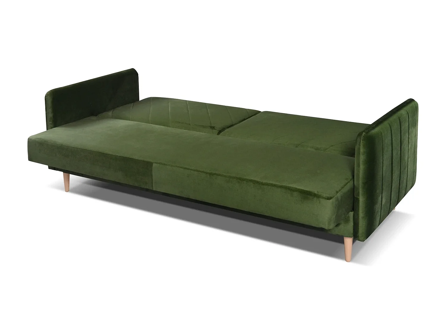 Canapé Clic-Clac Vesto - Velours Olive Monolith 38 - Coffre de Rangement