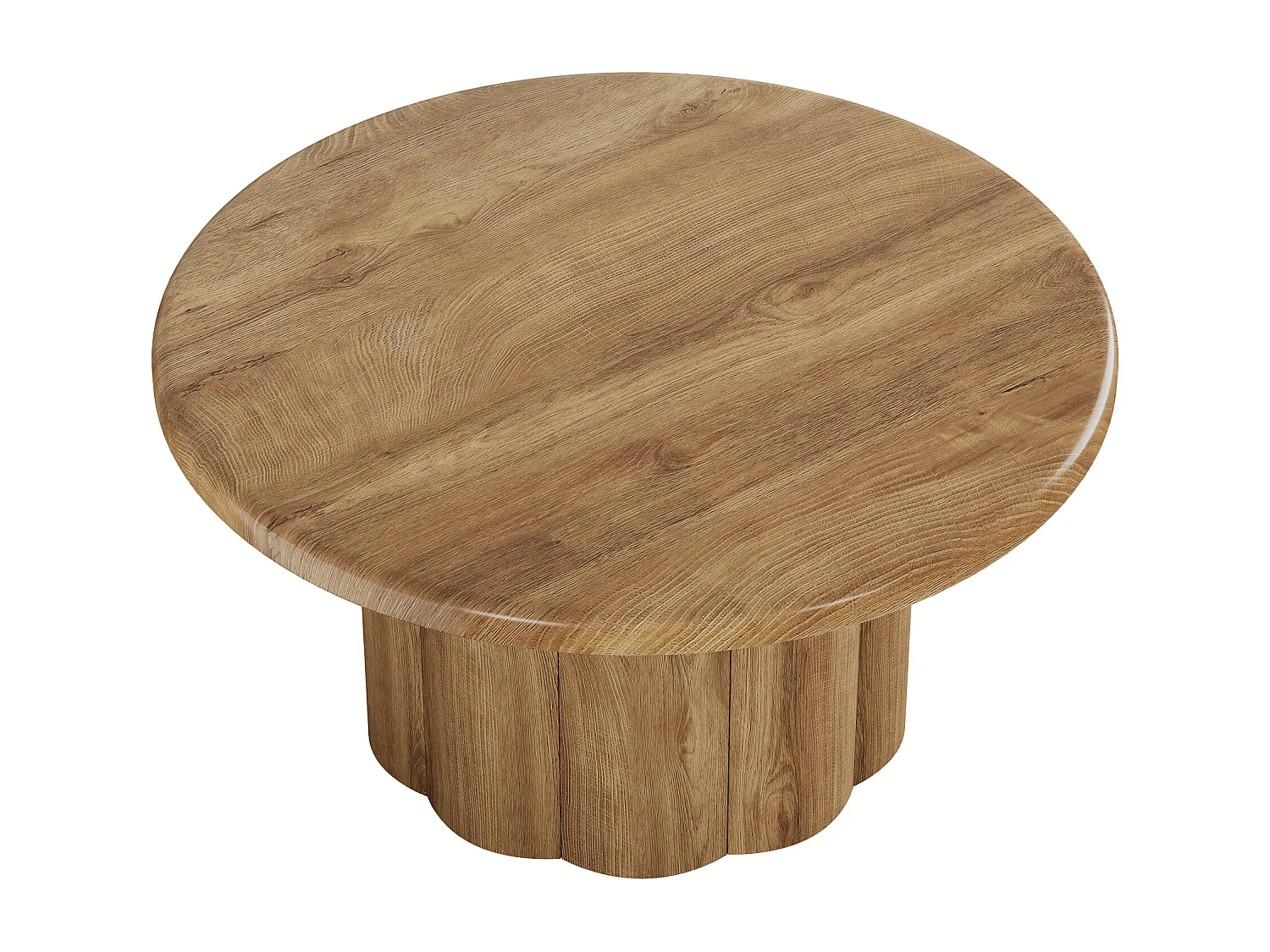 Table basse ronde de 80 cm pour salon, table basse ronde de style campagnard