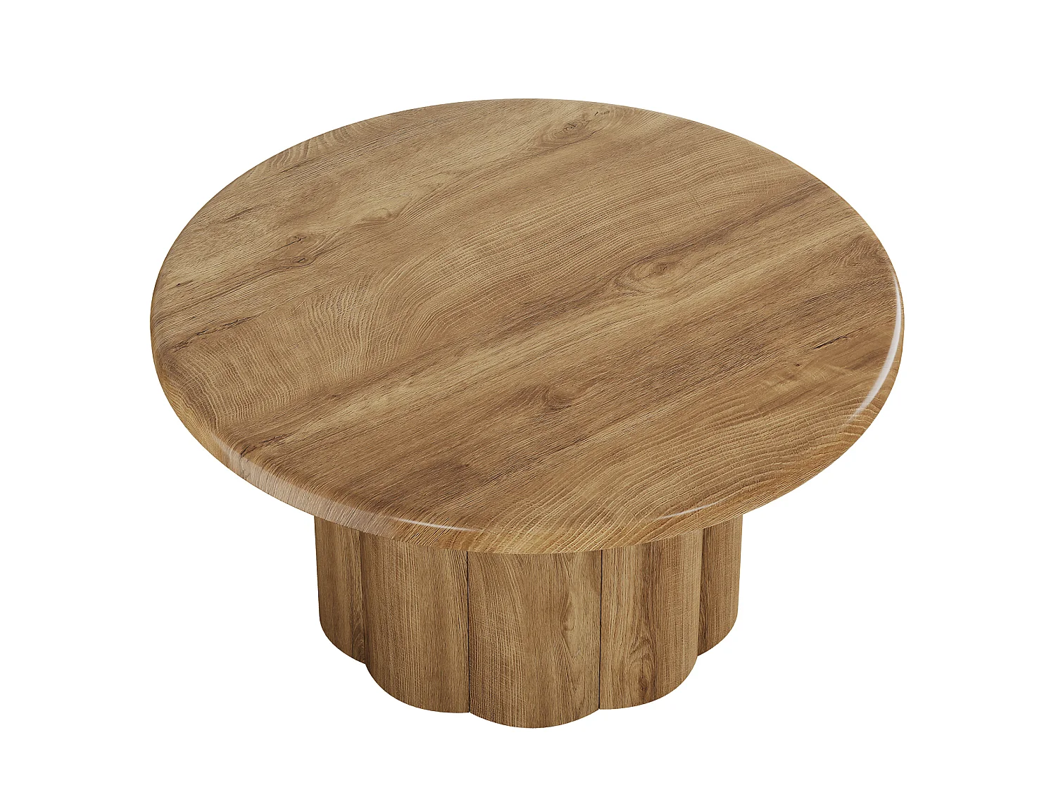 Table basse ronde de 80 cm pour salon, table basse ronde de style campagnard