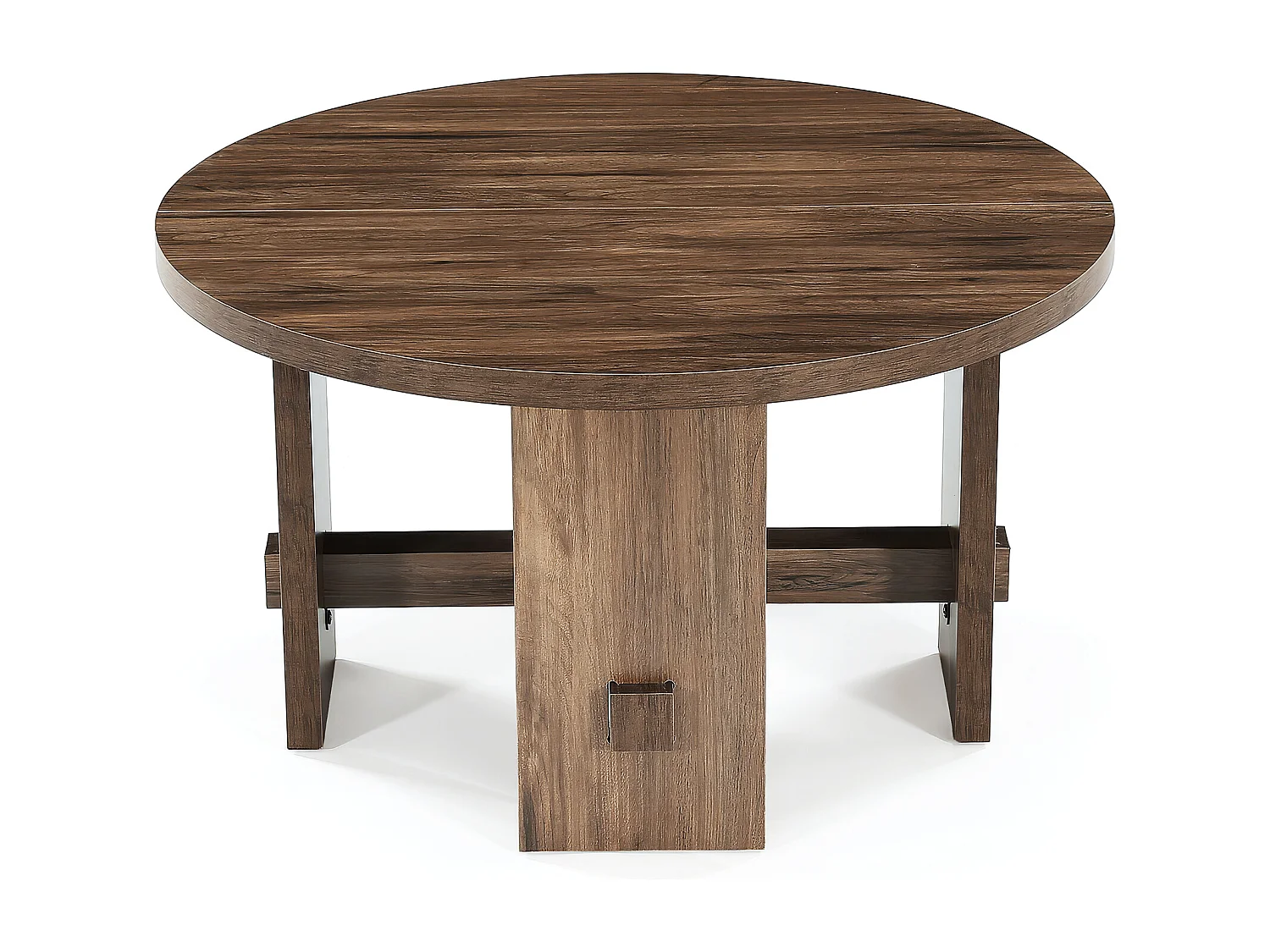 Table basse ronde avec pied central, petite table ronde de 80 cm