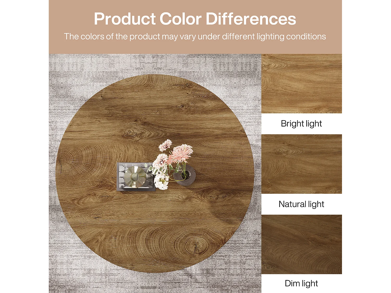 Table basse ronde, table basse ronde industrielle à 2 niveaux avec étagères de rangement