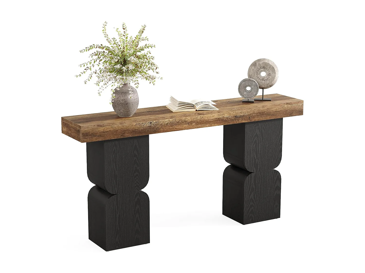 Mesa de Console de 160cm, Visual de Alta Resistência, Mesa para Atrás de Sofá