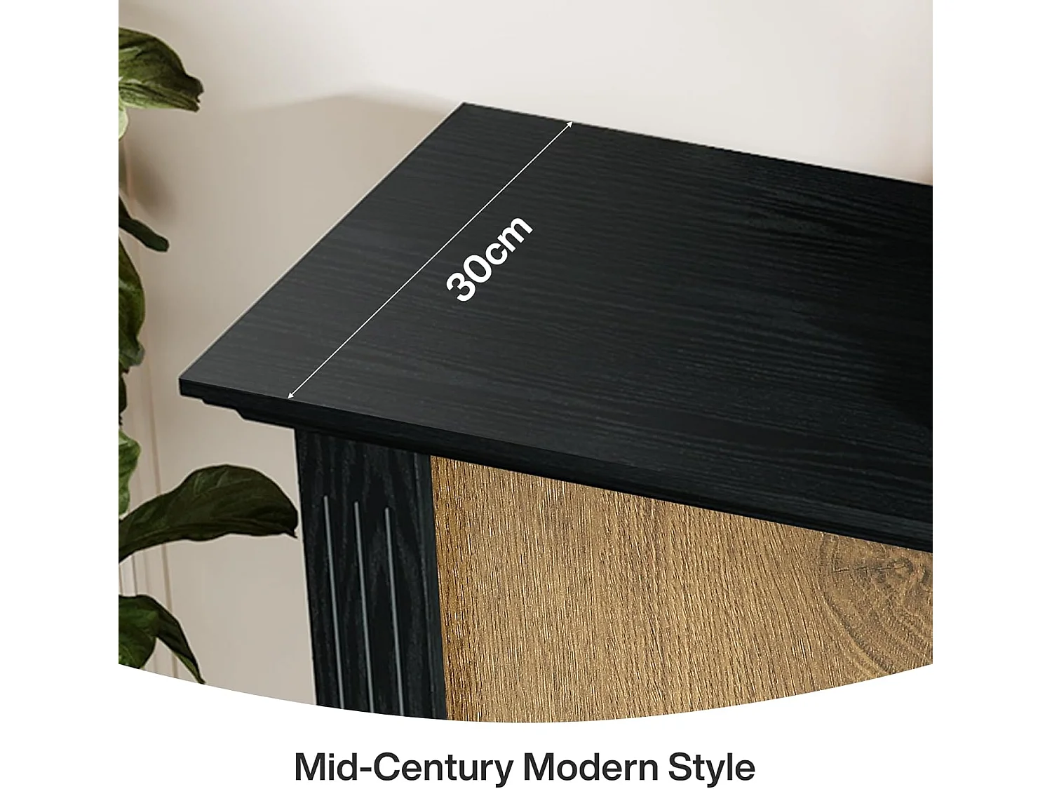 Mesa de consola de 3 niveles, mesa de entrada de 110 cm con almacenamiento para vestíbulo, pasillo