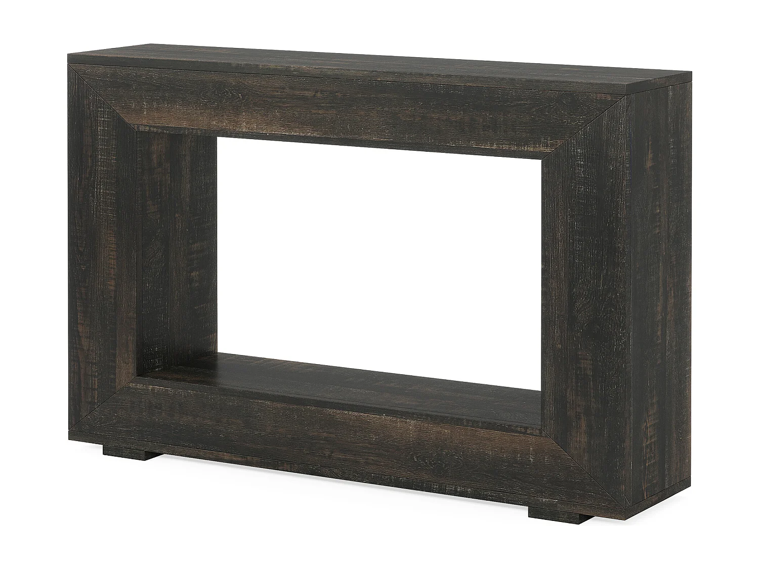 Mesa de Consola de 120cm, Mesa de Sofá com Armazenamento, Mesa Moderna de Entrada para Corredor Preta