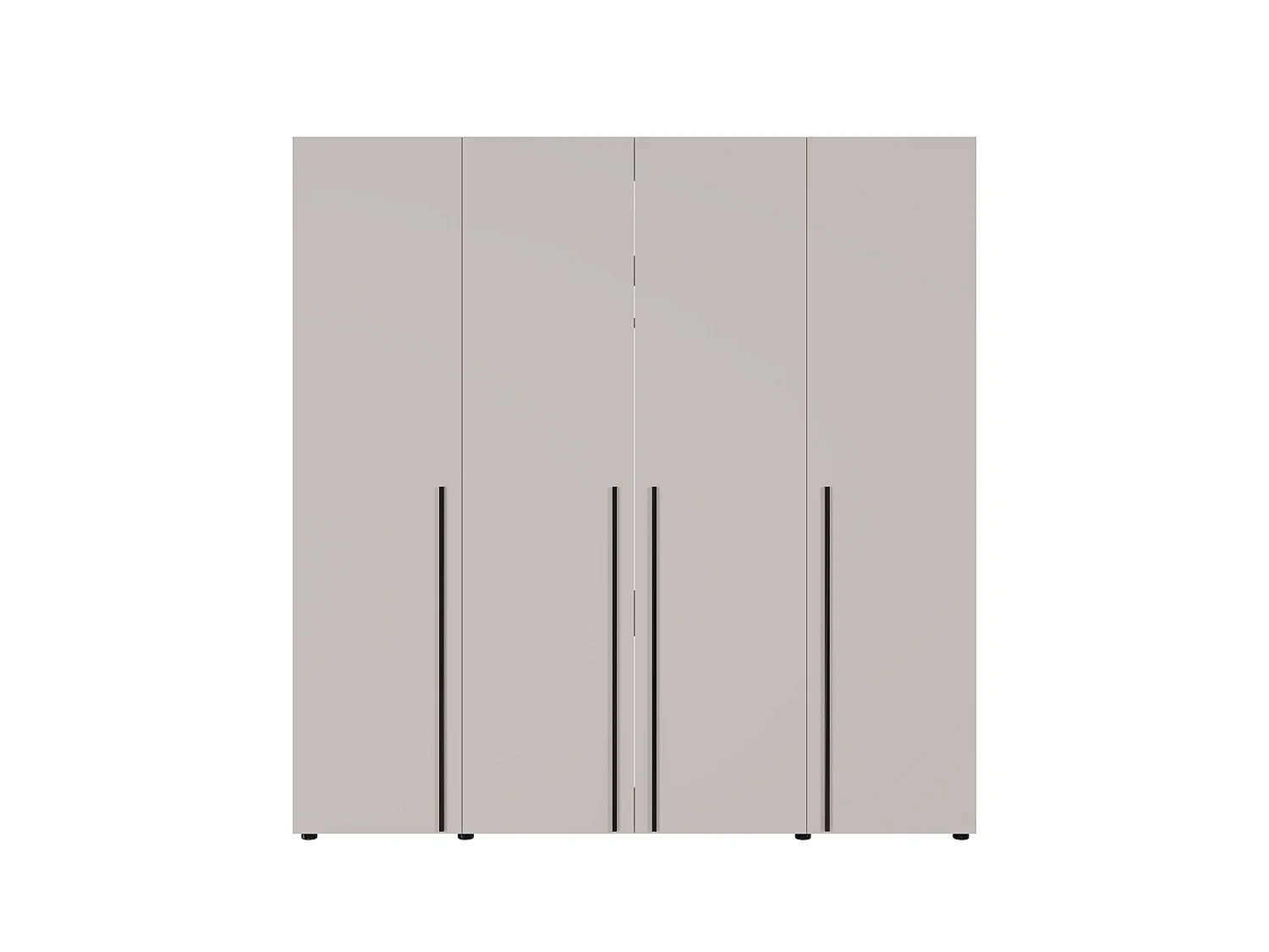 Kleiderschrank Arni 200 cm - 4 Drehtüren Kaschmir - 11 Einlegeböden