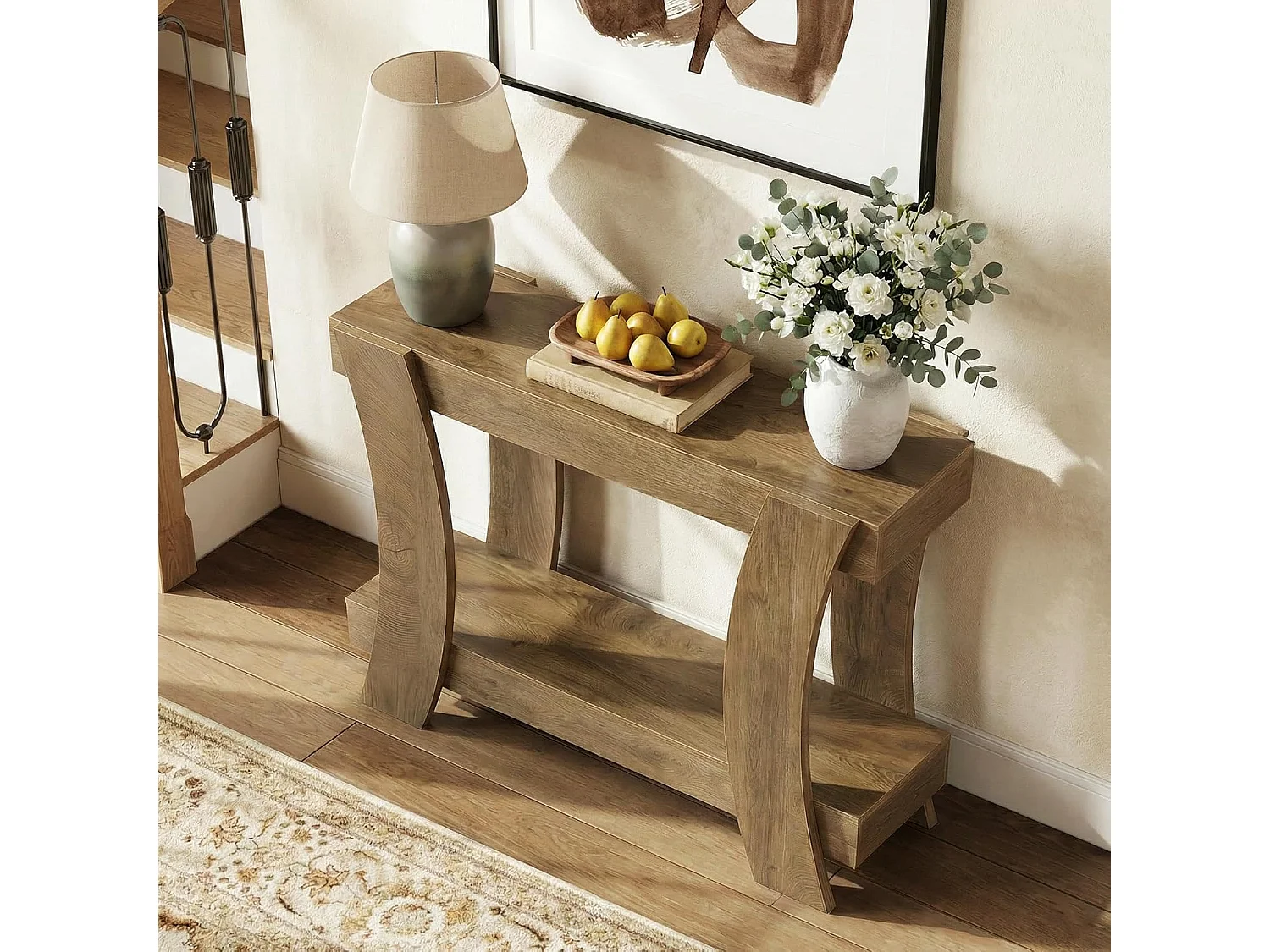 Mesa de Console de 120cm para Entrada, Mesa de Sofá para Entrada, Corredor, Sala de Estar