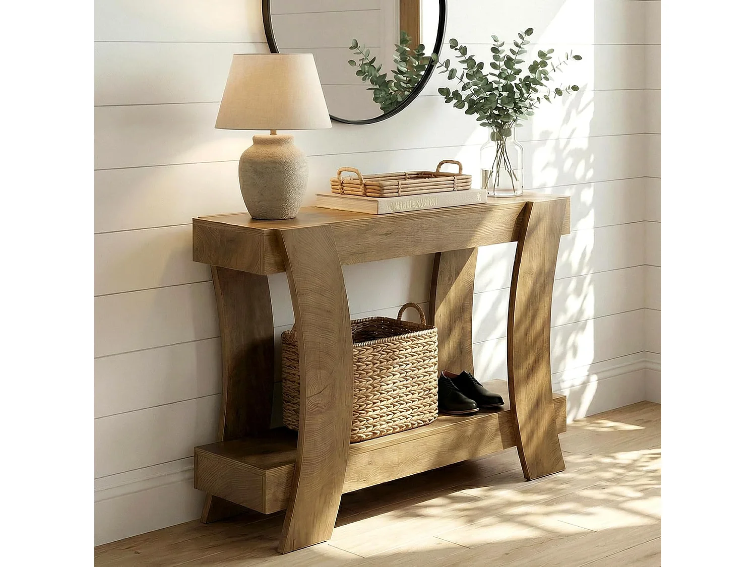 Mesa de Console de 120cm para Entrada, Mesa de Sofá para Entrada, Corredor, Sala de Estar