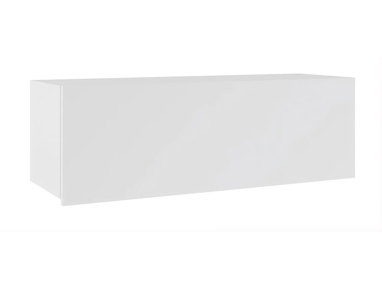 Meuble Haut Horizontal Montreal 105 cm - Blanc / Blanc Brillant