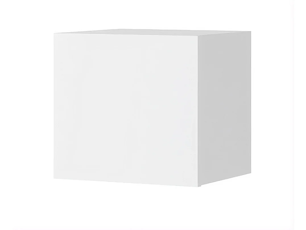Cube Mural de Rangement Montreal 34 cm - Blanc / Blanc Brillant