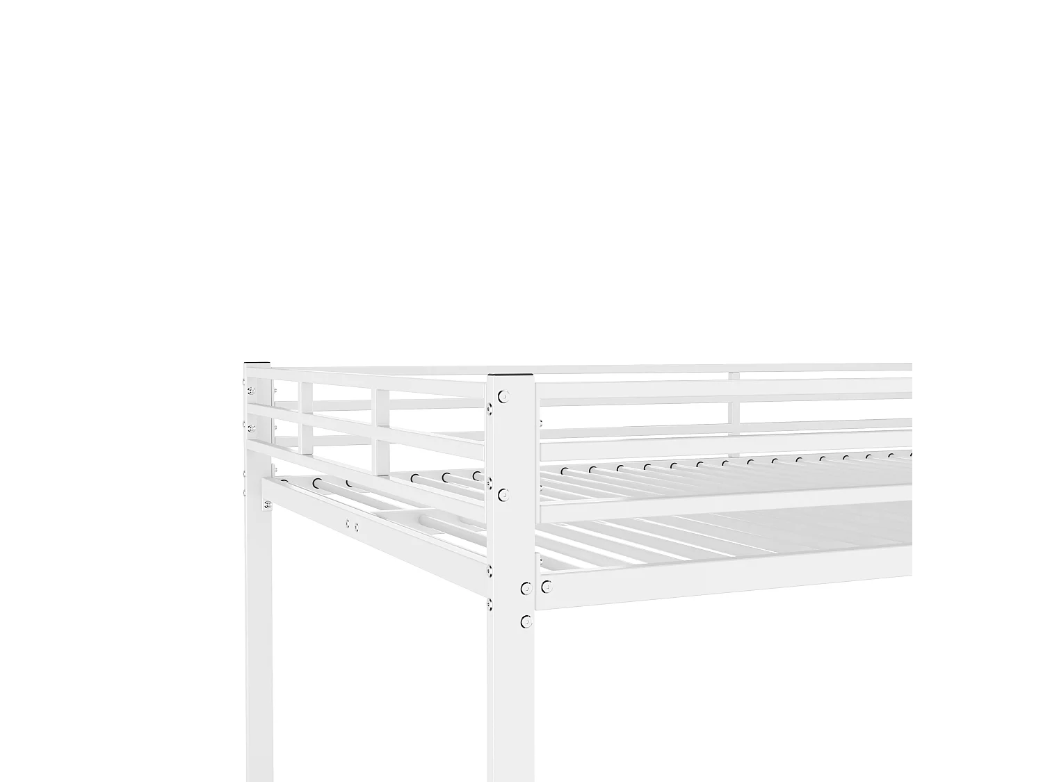 Kinderstapelbed 140x200 cm in ijzer – Klassiek wit design