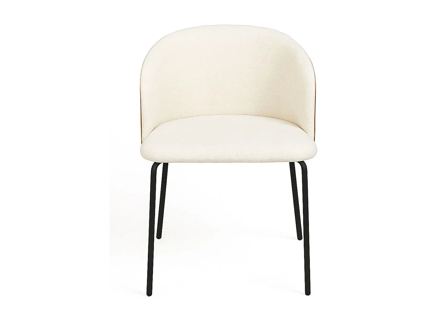 Sillas Comedor - Silla Glacia Tela Blanca con Respaldo Tapizado en Madera