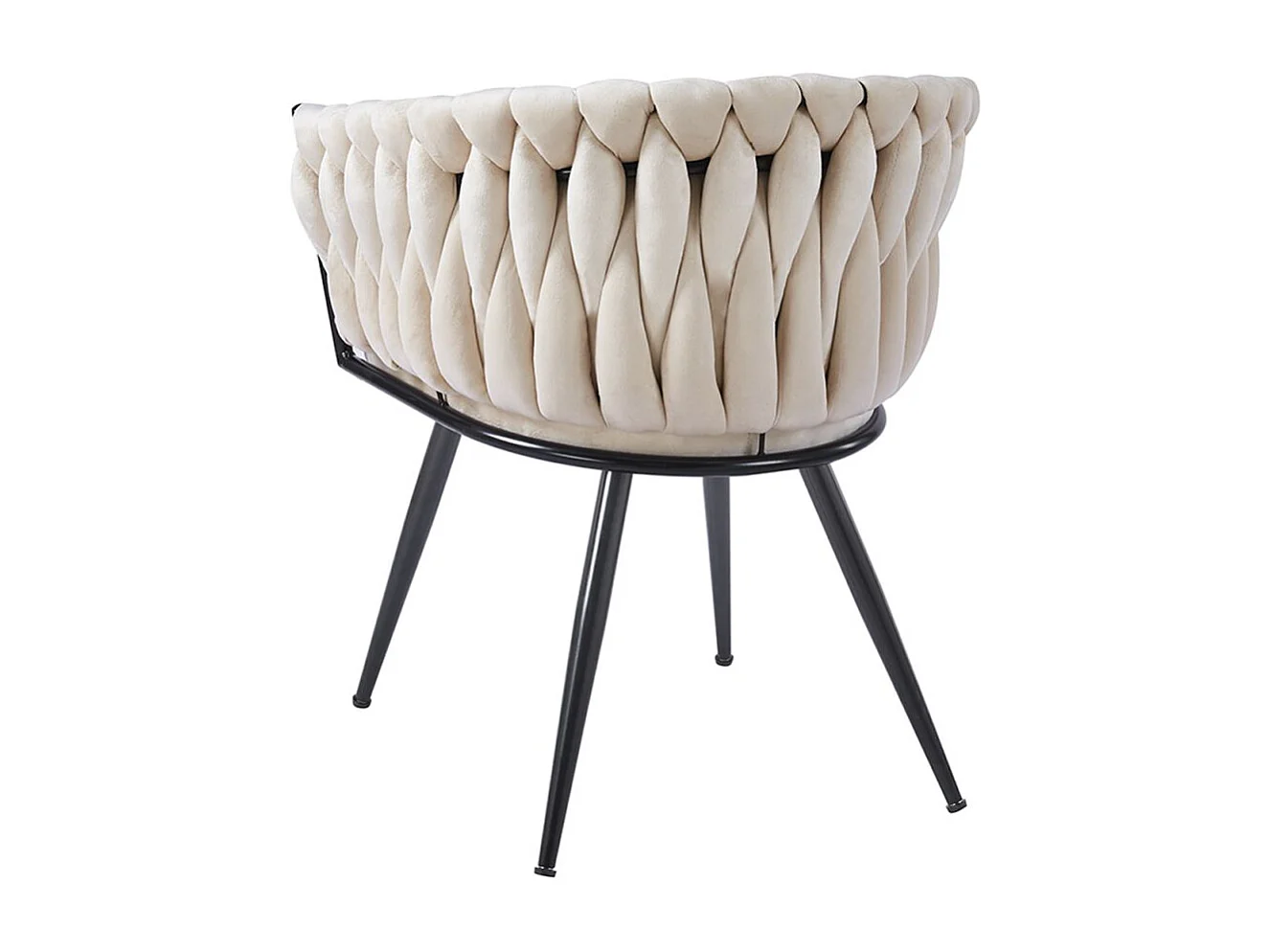 Sillas Comedor - Silla Widny Black Terciopelo - Beige