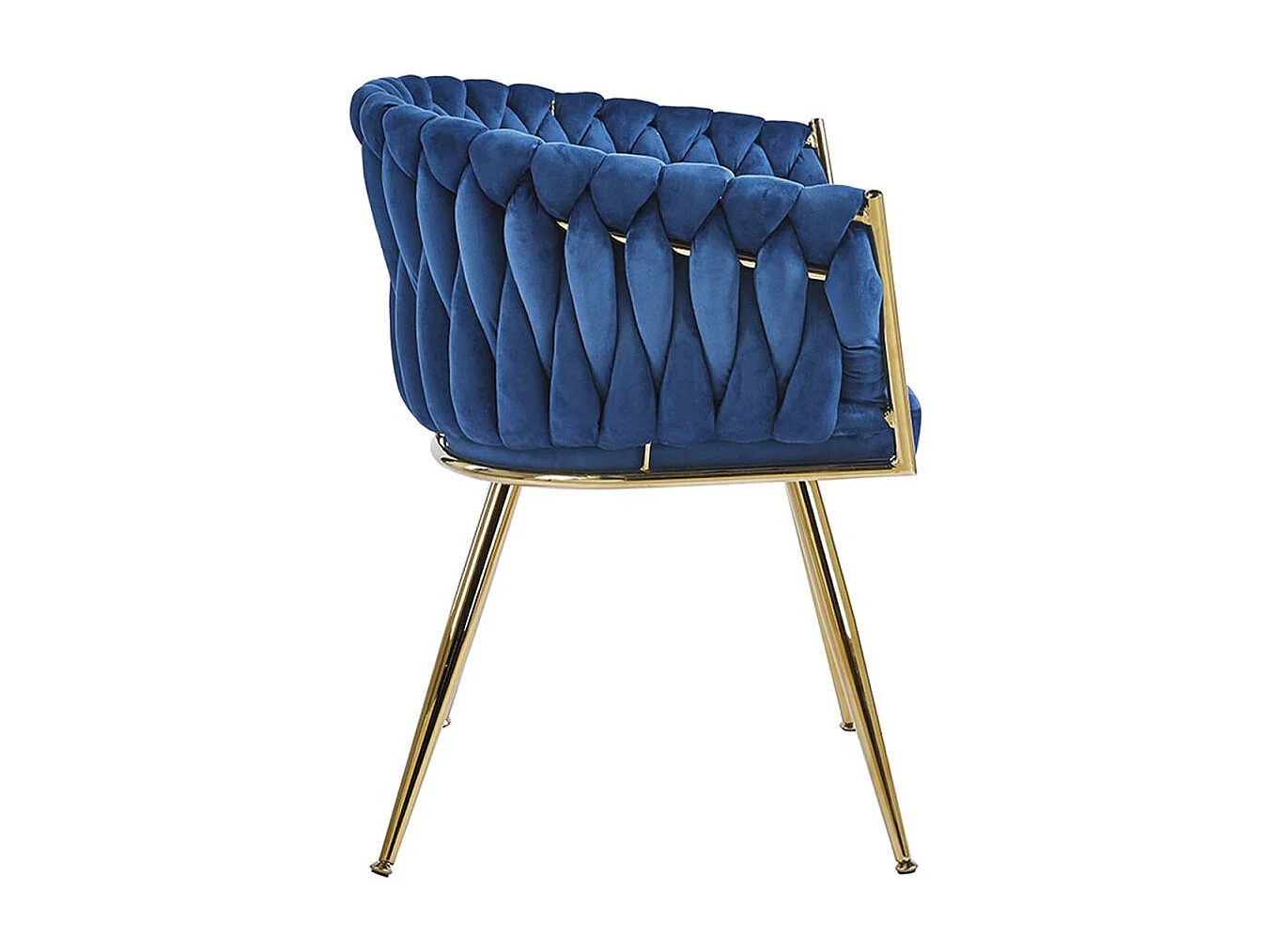 Sillas Comedor - Silla Widny Golden Terciopelo - Azul