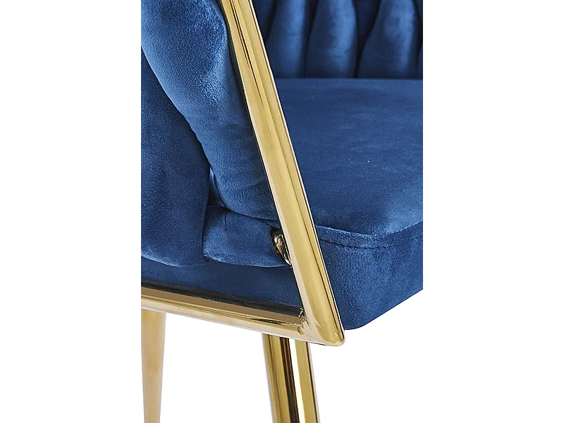 Sillas Comedor - Silla Widny Golden Terciopelo - Azul