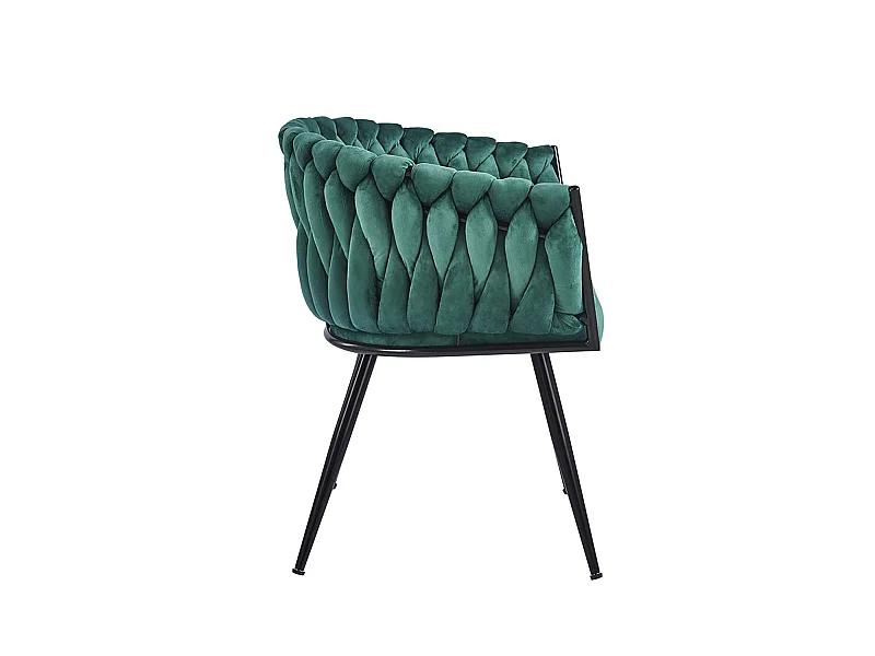 Sillas Comedor - Silla Widny Black Terciopelo - Verde