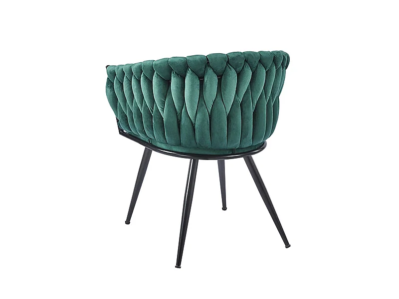 Sillas Comedor - Silla Widny Black Terciopelo - Verde